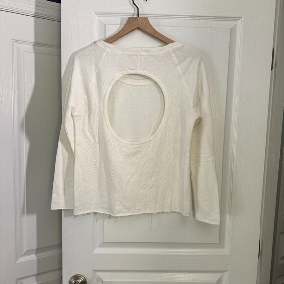 NWT - Chaser Linen French Terry Open Back Pullover - Raw Sleeve - Size Small - Picture 2 of 3